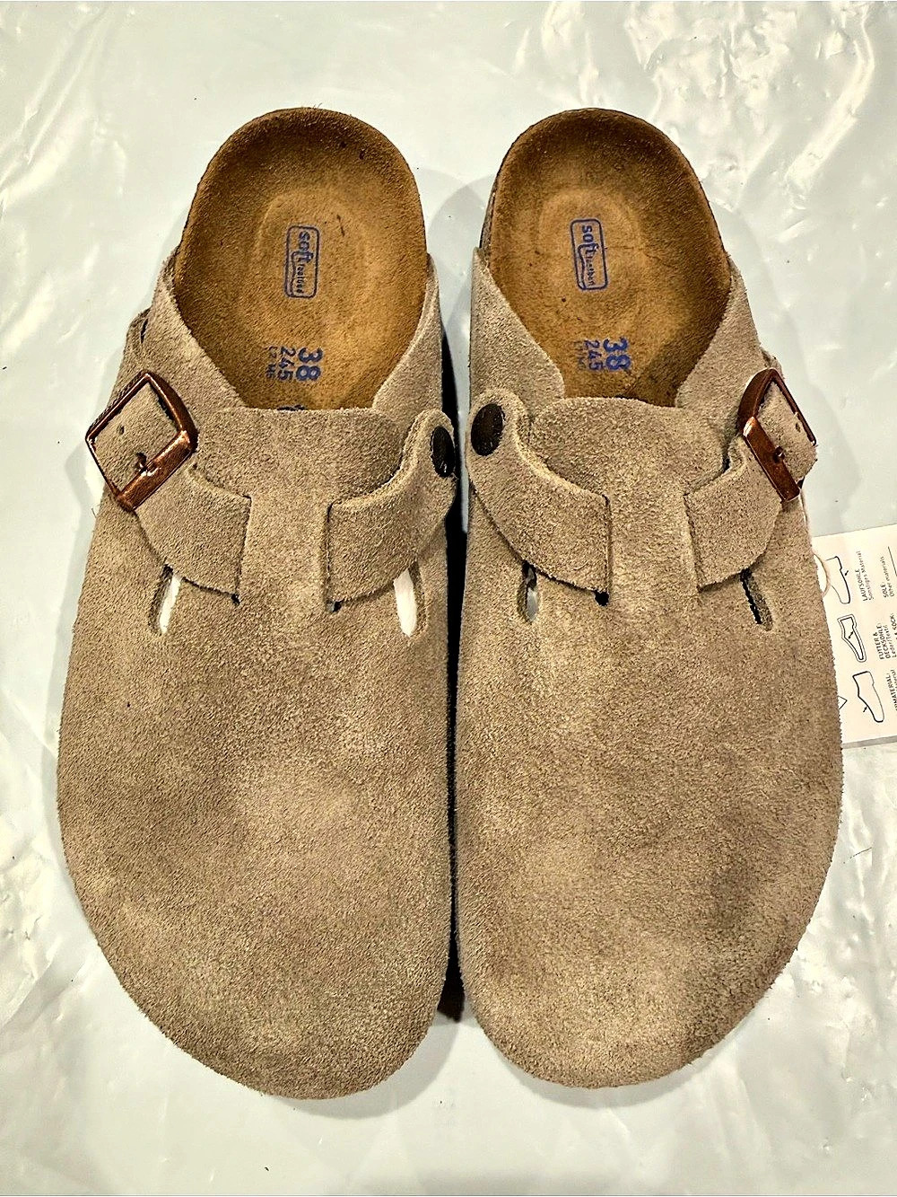 Birkenstock Boston Soft Footbed Clog Brown US 7 taupe size 38